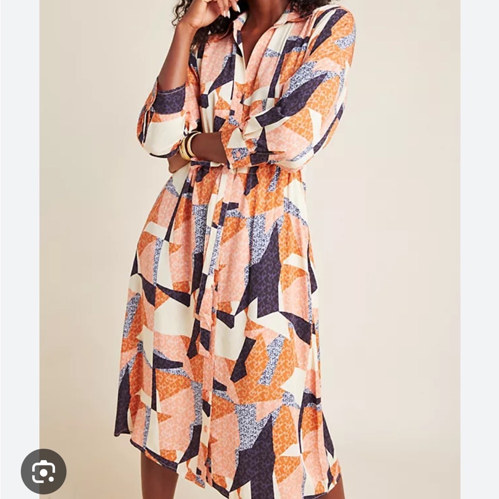 Corey Lynn Calter Orange Pink Tie Front Sundress
